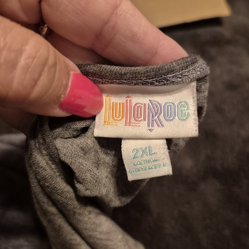 LuLaRoe Gray Top 2XL